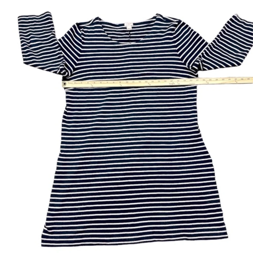 J. Crew Women’s Classic Nautical Striped Cotton Fit & Flare Dress Size Large